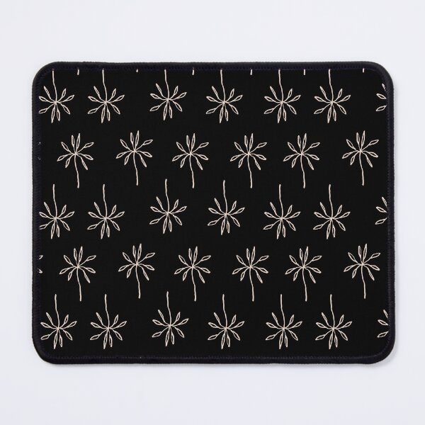 Item preview, "Nocturnal Blossoms"  For a seamless pattern illustration featuring white flowers on a black background designed and sold by SoulthreadzStudio.
