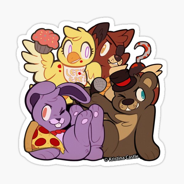 Five Nights at Freddy's Stickers FNAF Original Artwork Cute FNAF Golden  Freddy, Foxy, Etc Sticker 