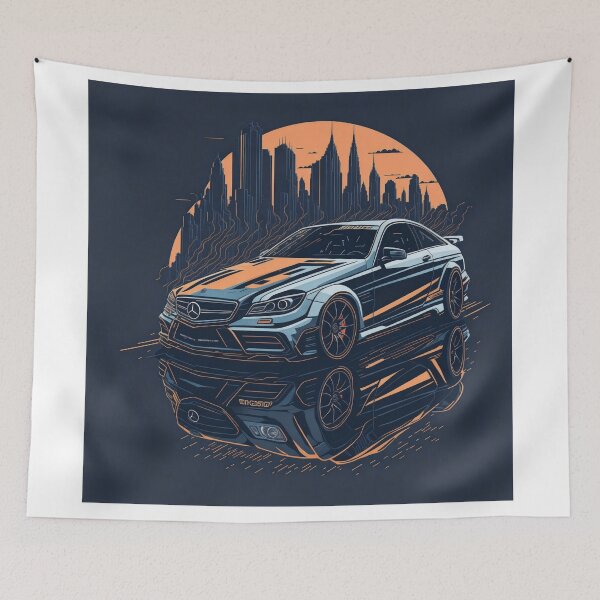 Item preview, Photorealistic Masterpiece: Detailed Graphic Design of Mercedes AMG C63 designed and sold by RedArtG09.