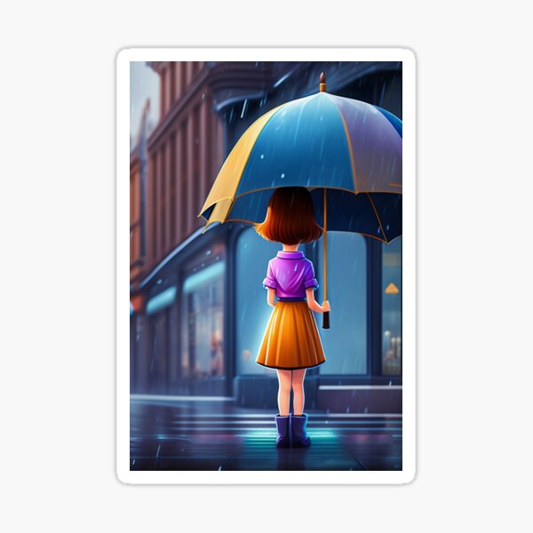 Item preview, Fille sous la pluie designed and sold by Vaidustock.