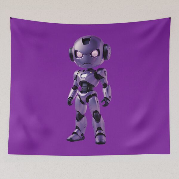 Item preview, Purple Robot - Art & Design on Redbubble designed and sold by Mementium.