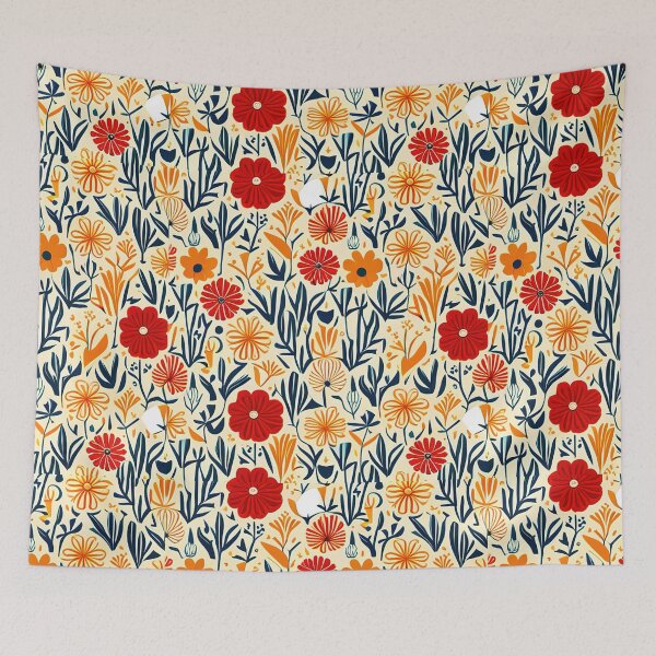 Item preview, Japanese-Inspired Watercolor Seamless Vector Flowers Pattern - Premium Design designed and sold by Jisoo Flowers.