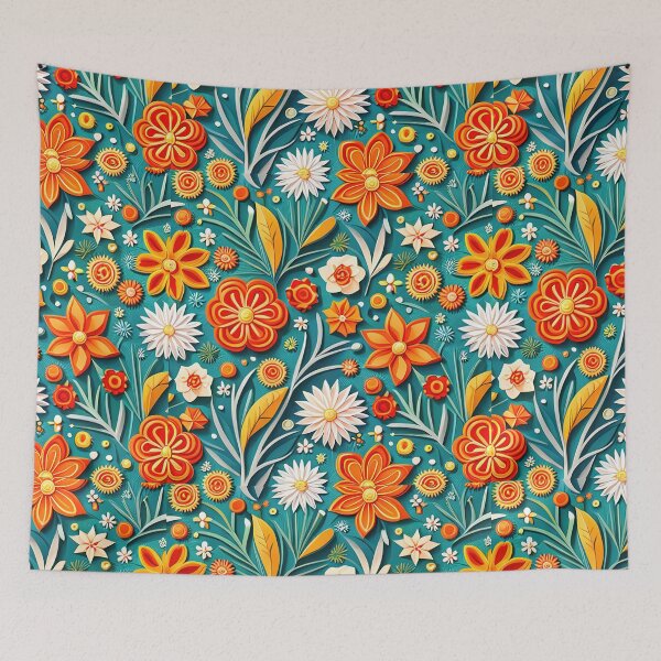 Item preview, Japanese-Inspired Watercolor Seamless Flowers Pattern - Unique Vector Design designed and sold by Jisoo Flowers.