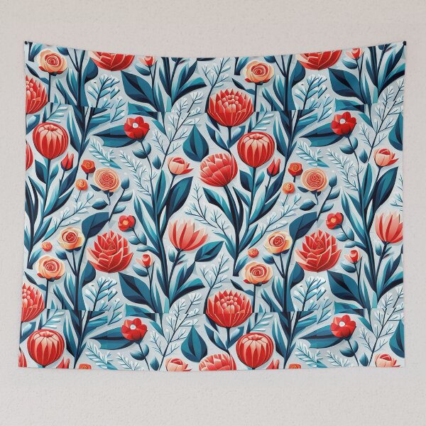 Item preview, Japanese-Inspired Watercolor Seamless Flowers Pattern - Unique Vector Design designed and sold by Jisoo Flowers.