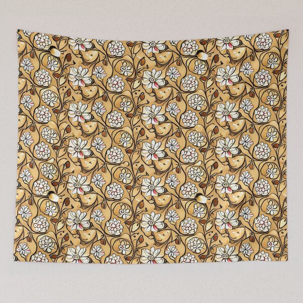 Item preview, Japanese-Inspired Watercolor Seamless Vector Flowers Pattern - Premium Design designed and sold by Jisoo Flowers.