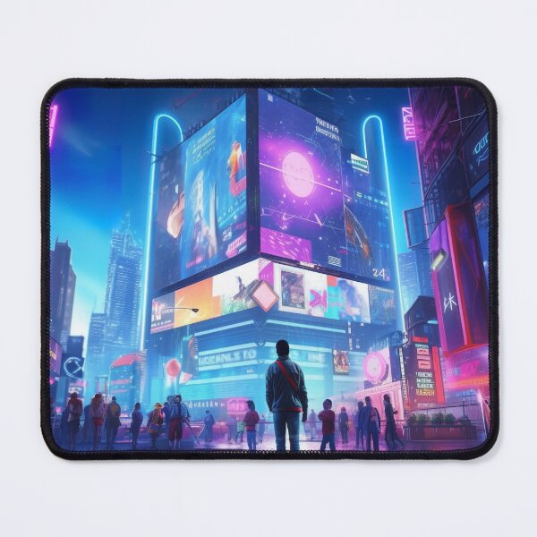 Item preview, Neon-Lit Futuristic Urban Scene designed and sold by cyberartmaker.