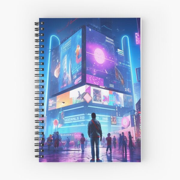 Item preview, Neon-Lit Futuristic Urban Scene designed and sold by cyberartmaker.
