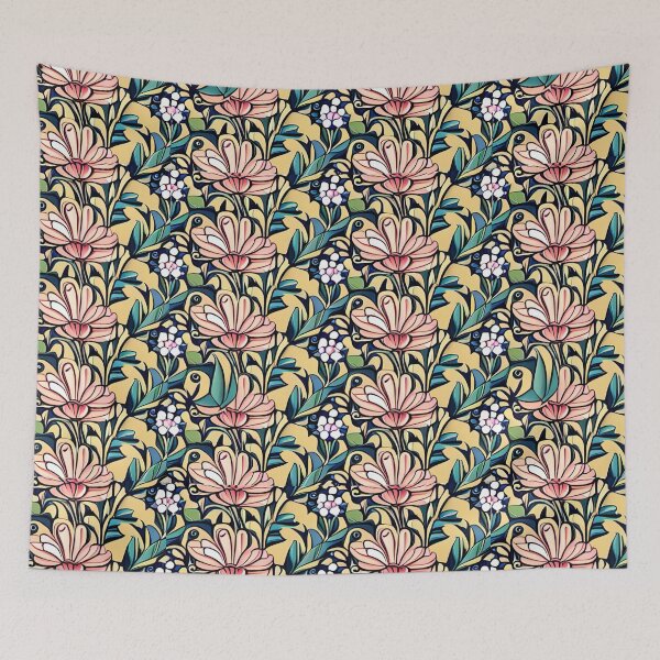 Item preview, Traditional Japanese Art: Watercolor Seamless Vector Flowers Pattern designed and sold by Jisoo Flowers.