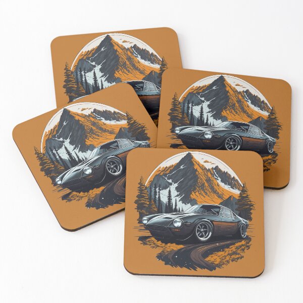 Item preview, Sports car, classic car, mountains, road, car racing designed and sold by Hypershirty.