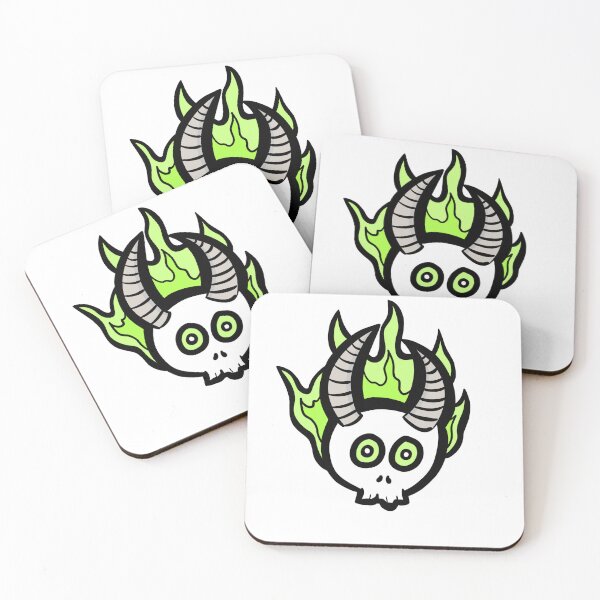Item preview, Green flame skull designed and sold by bringerof.