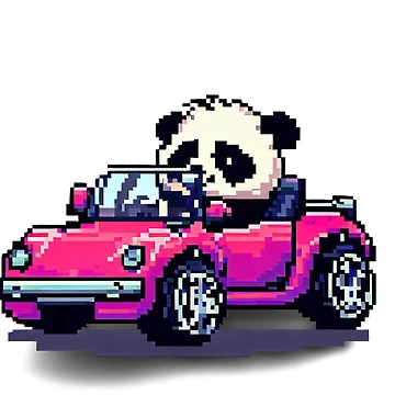 Artwork thumbnail, Panda-tastic Ride  (AI-generated) by workingblob