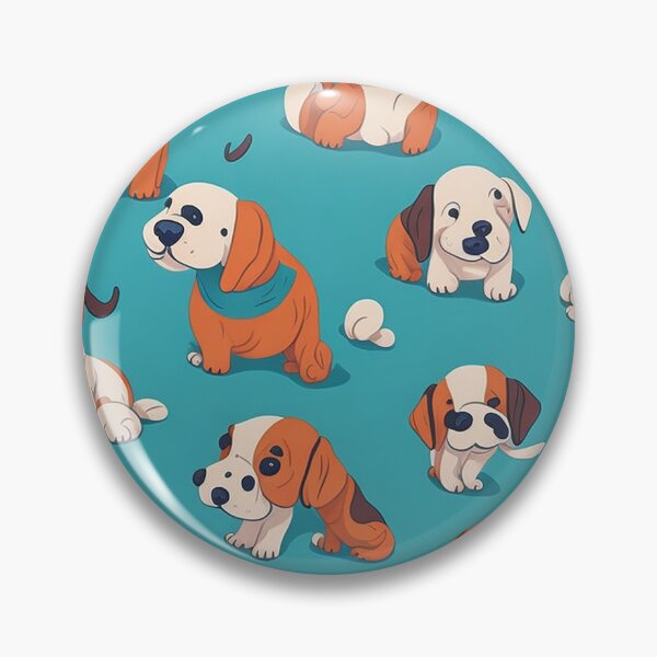 Artikelvorschau, Illustrated Repeat Designs featuring a Multitude of Adorable Puppies entworfen und verkauft von mdhanim.