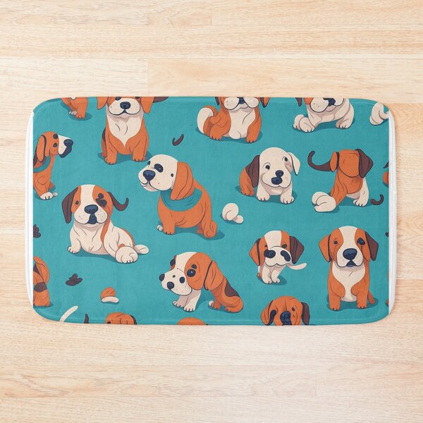 Item preview, Illustrated Repeat Designs featuring a Multitude of Adorable Puppies designed and sold by mdhanim.