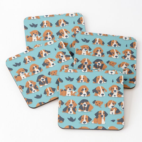 Item preview, Illustrated Repeat Designs of Playful and Energetic Puppies designed and sold by mdhanim.