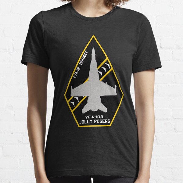 VFA-103 "Jolly Rogers" F/A-18 Hornet Patch style design Essential T-Shirt
