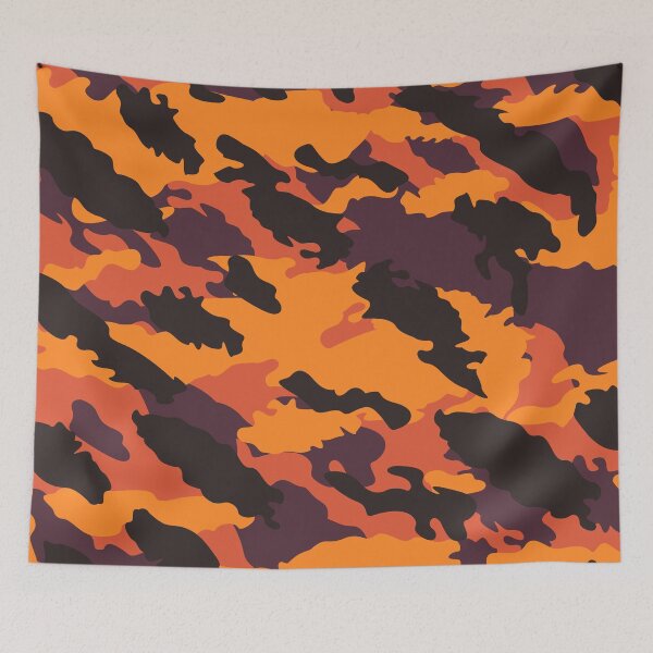 Item preview, Orange Black Modern Gaming Camouflage Pattern designed and sold by camostore23.