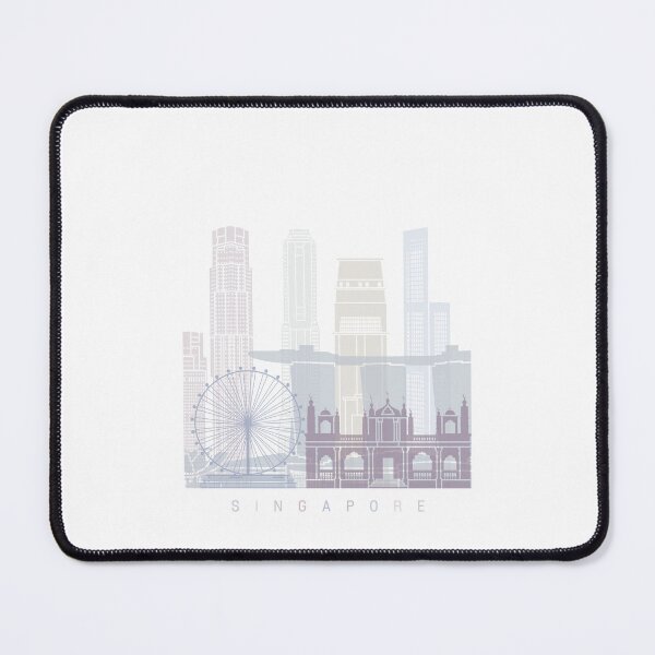 Item preview, SINGAPORE V2 SKYLINE POSTER PASTEL designed and sold by paulrommer.