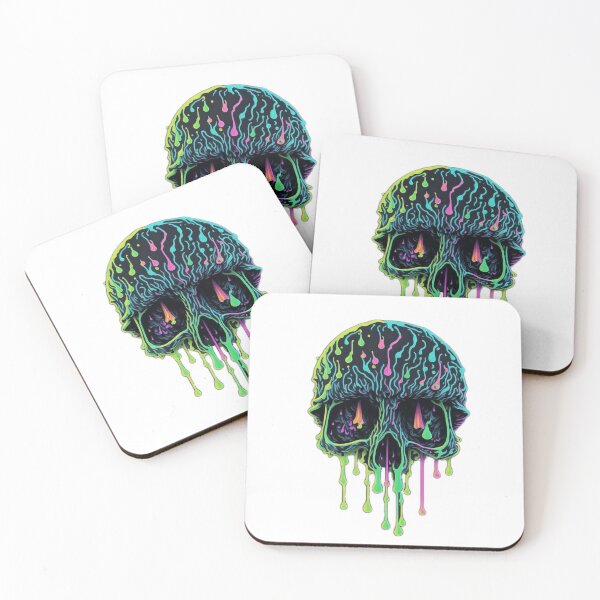 Item preview, Colorful Drippy Mushroom Skull Character Design designed and sold by RedArtG09.