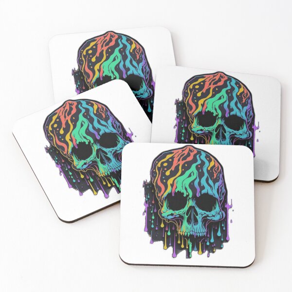 Item preview, Vibrant and Wrinkled Magic Mushroom Skull Sticker designed and sold by RedArtG09.