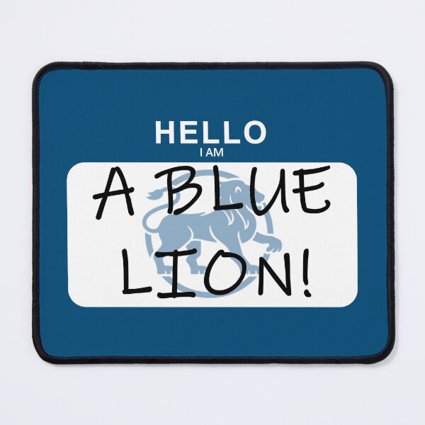 Item preview, MHC Blue Lion Name Tag designed and sold by SpoonDealer.