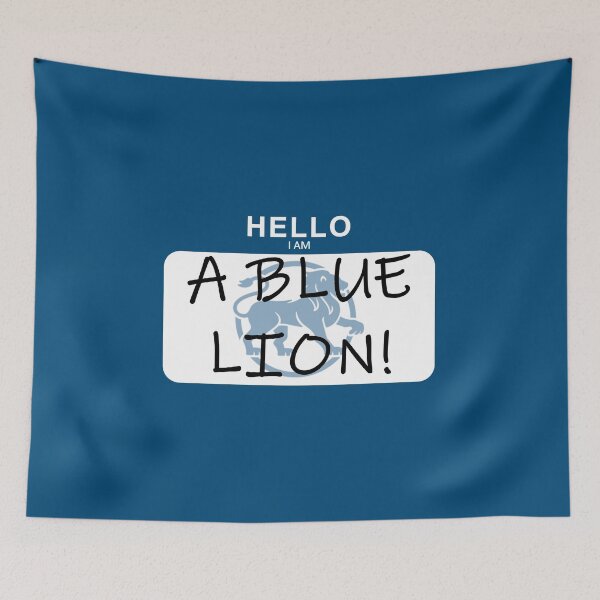 Item preview, MHC Blue Lion Name Tag designed and sold by SpoonDealer.
