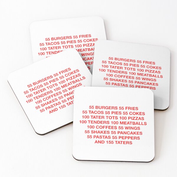 Item preview, 55 Burgers, 55 Fries, 55 Tacos, 55 Pies designed and sold by mustacheese.