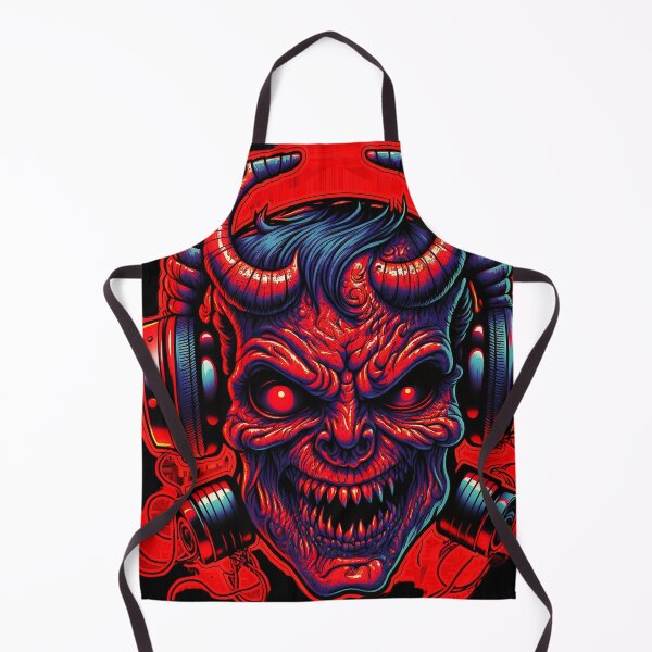 Item preview, Red Demon with Headphones designed and sold by JojoArtEvo.