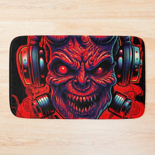 Item preview, Red Demon with Headphones designed and sold by JojoArtEvo.