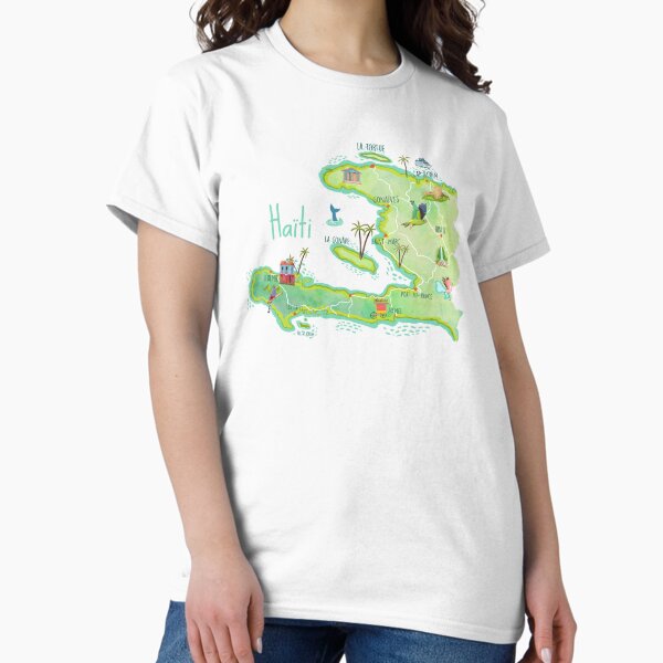 Item preview, Haiti illustrated map designed and sold by Island Life Studio.