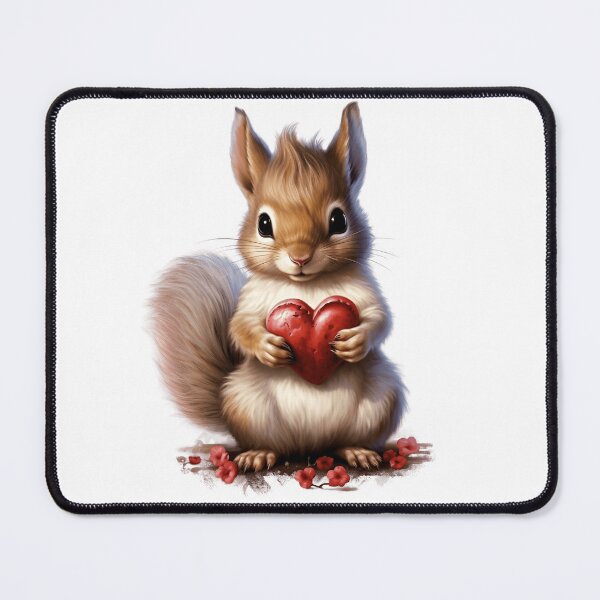 Item preview, Squirrel and red heart designed and sold by Myrilwen.