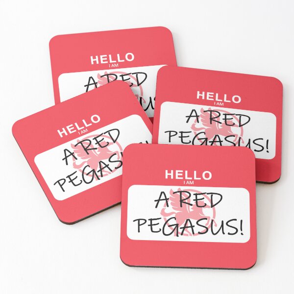 Item preview, MHC Red Pegasus Name Tag designed and sold by SpoonDealer.