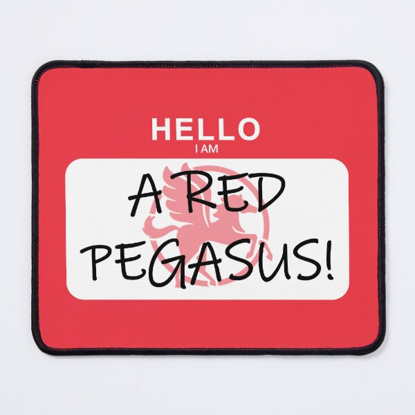 Item preview, MHC Red Pegasus Name Tag designed and sold by SpoonDealer.