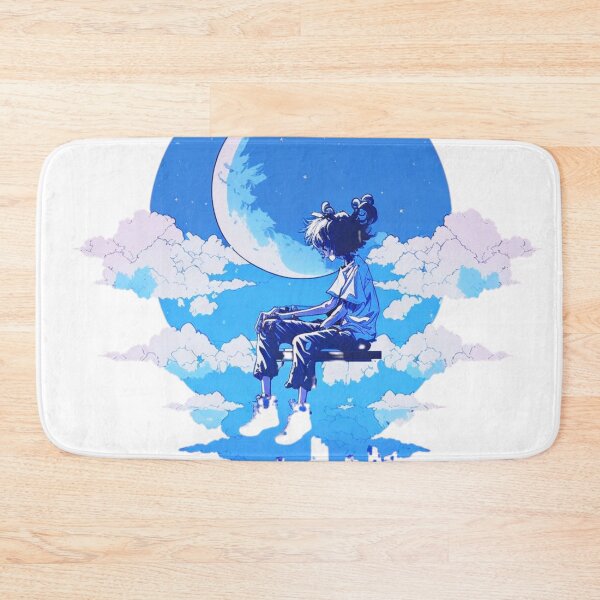 Item preview, Dreamy Girl Under a Blue Sky with Moon designed and sold by JojoArtEvo.