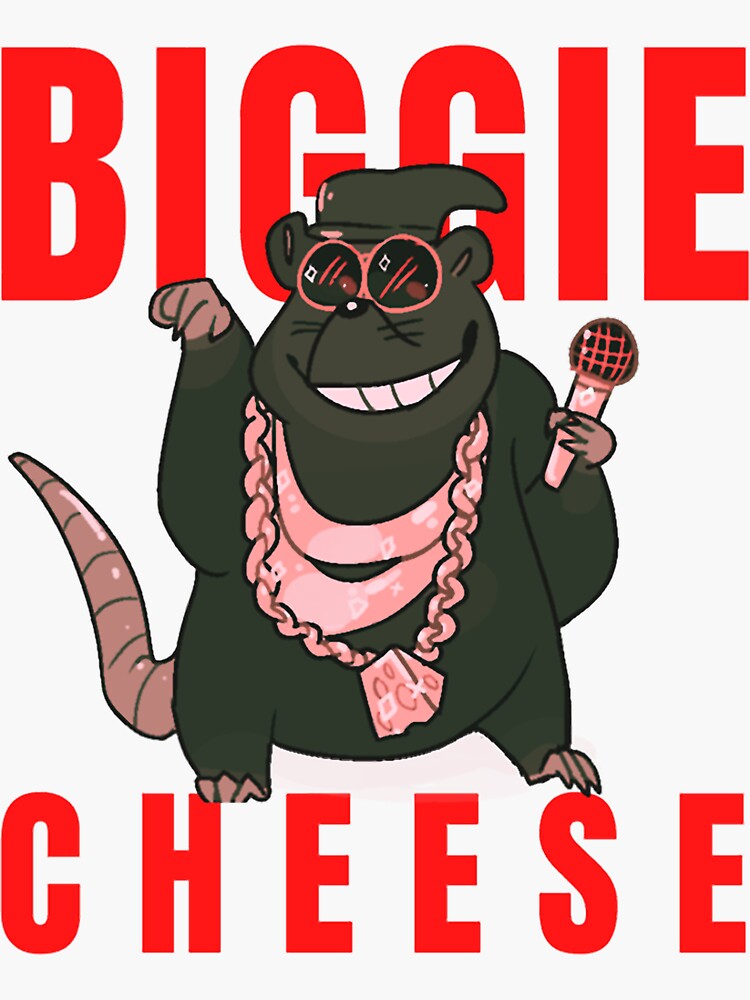 biggie cheese smiling  Sticker for Sale by nowgiftshop