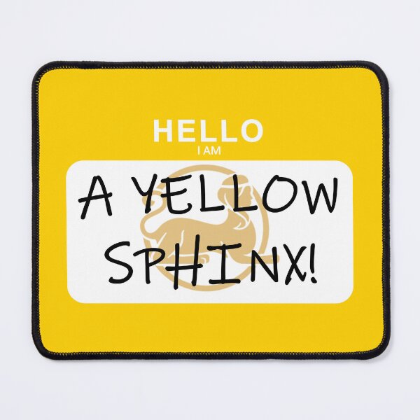Item preview, MHC Yellow Sphinx Name Tag designed and sold by SpoonDealer.