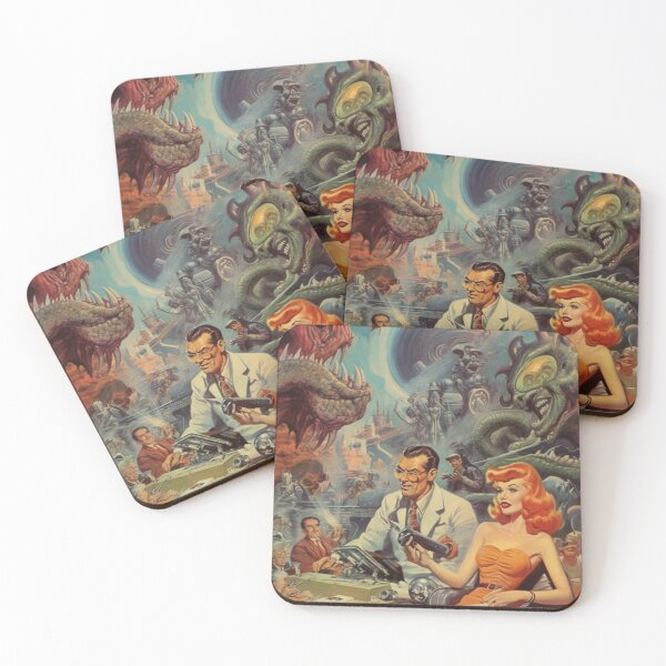 Item preview, Sci-Fi Horror Pulp Art: Unleashing Thrills and Chills in Captivating Style designed and sold by HeritageJapArt.