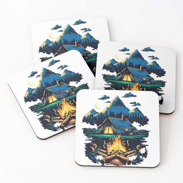 Item preview, Explore Nature's Haven with Our Captivating Camping Village Design designed and sold by JojoArtEvo.