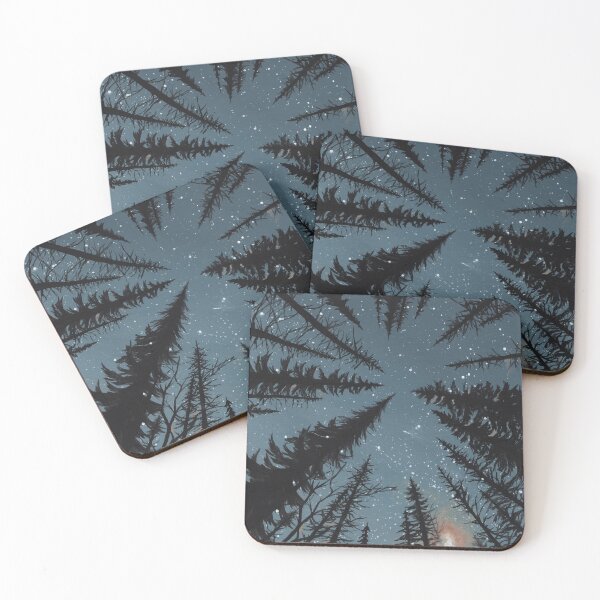 Item preview, Within the Forest Looking Up at the Starry Night Sky, Original Acrylic Painting Art designed and sold by ClaireWArtwork.