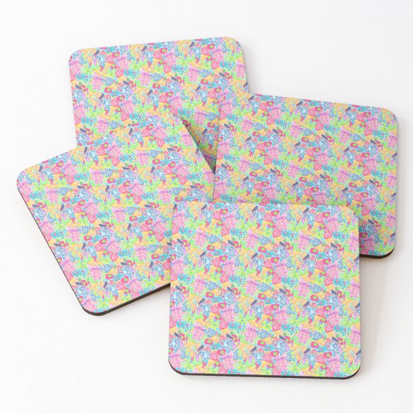 Item preview, Neon Floral Stitch & Angel designed and sold by Rainbows Galore.