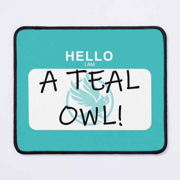 Item preview, MHC Teal Owl Name Tag designed and sold by SpoonDealer.