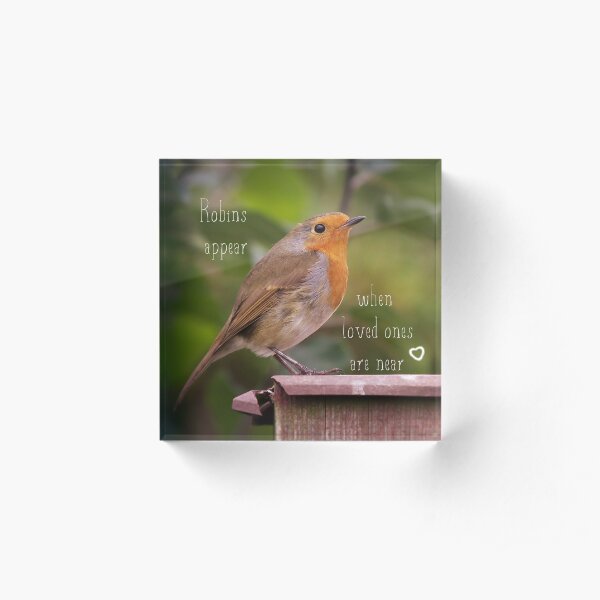Robins Appear When Loved Ones Are Near Acrylic Block