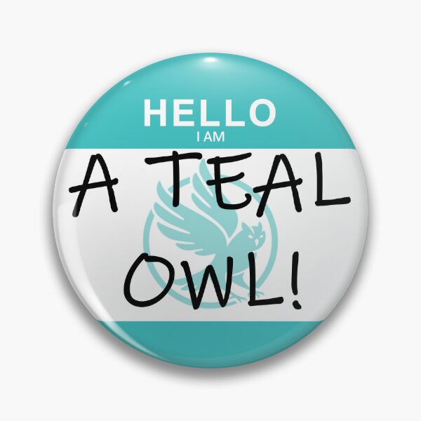 Item preview, MHC Teal Owl Name Tag designed and sold by SpoonDealer.
