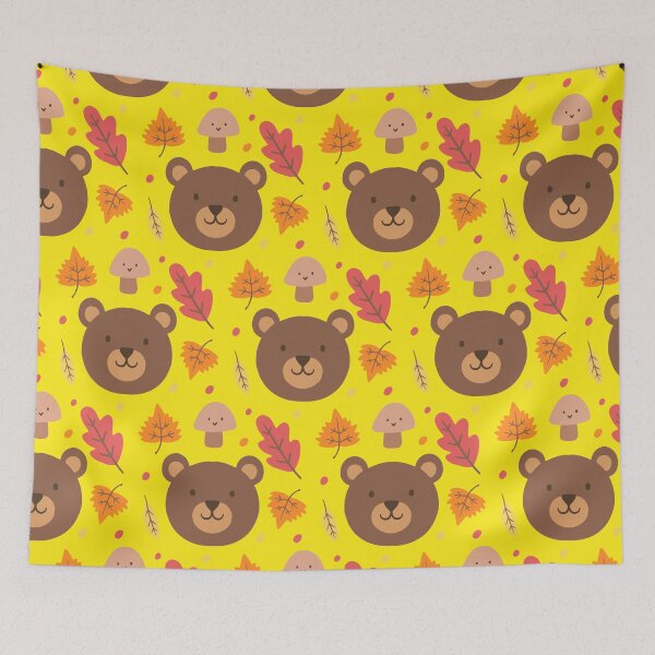 Item preview, Cute Bear Autmn Pattern designed and sold by OneCreativeArt.
