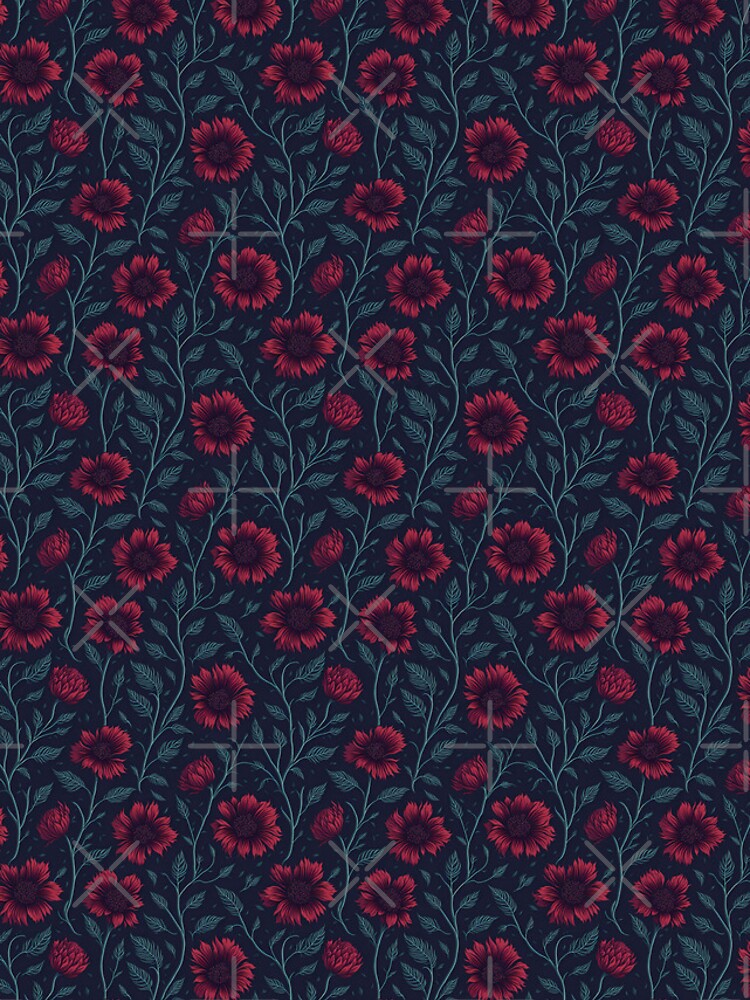 Thumbnail 4 of 4, iPhone Case, Red Color Floral Pattern designed and sold by DesignCentrum.