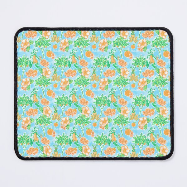 Item preview, Neon Floral Tangerine Cartoon Dogs designed and sold by Rainbows Galore.