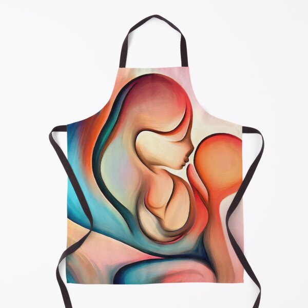 Item preview, Mother and her baby abstract oil paint designed and sold by ciaobebo.