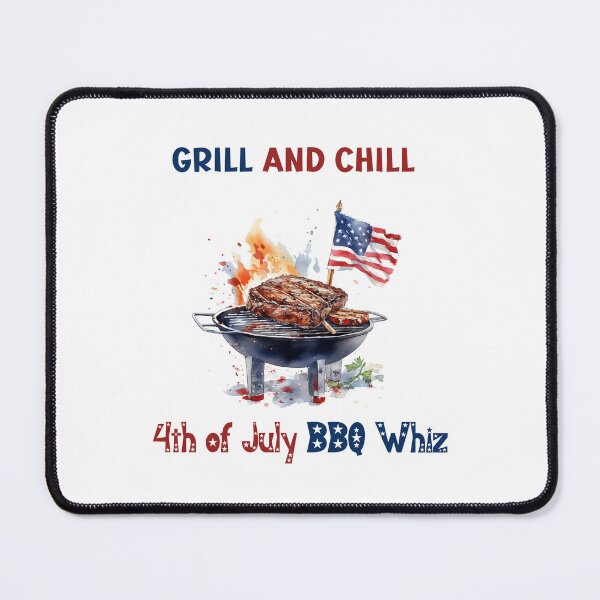 Item preview, "Grill and Chill 4th of July BBQ Whiz" Apparel - ideal for grill lovers designed and sold by Level-Fourty.