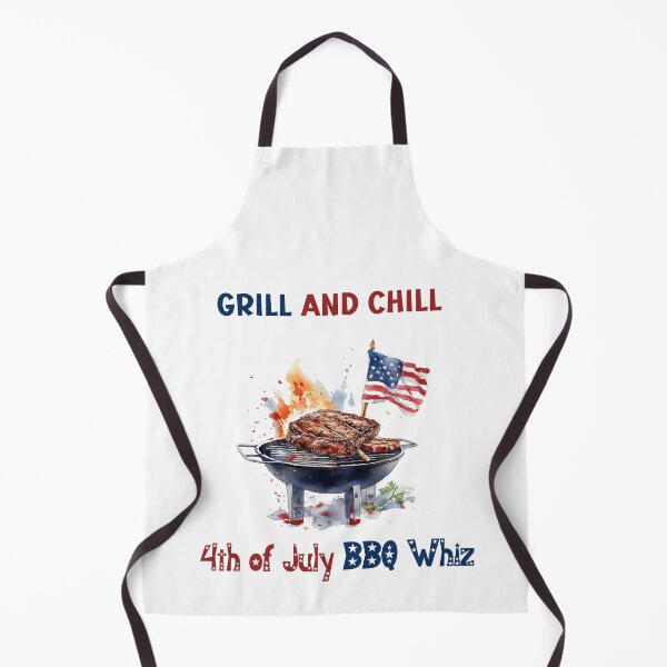 Item preview, "Grill and Chill 4th of July BBQ Whiz" Apparel - ideal for grill lovers designed and sold by Level-Fourty.
