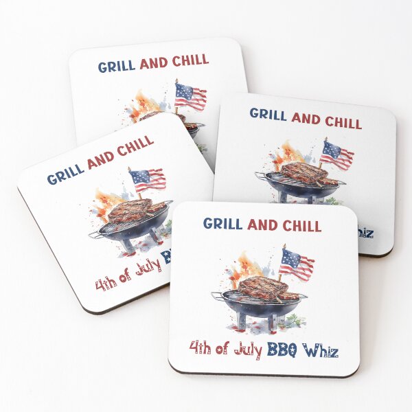 Item preview, "Grill and Chill 4th of July BBQ Whiz" Apparel - ideal for grill lovers designed and sold by Level-Fourty.