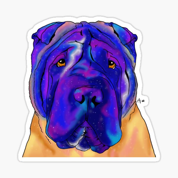 Inner Galaxy Shar Pei Sticker